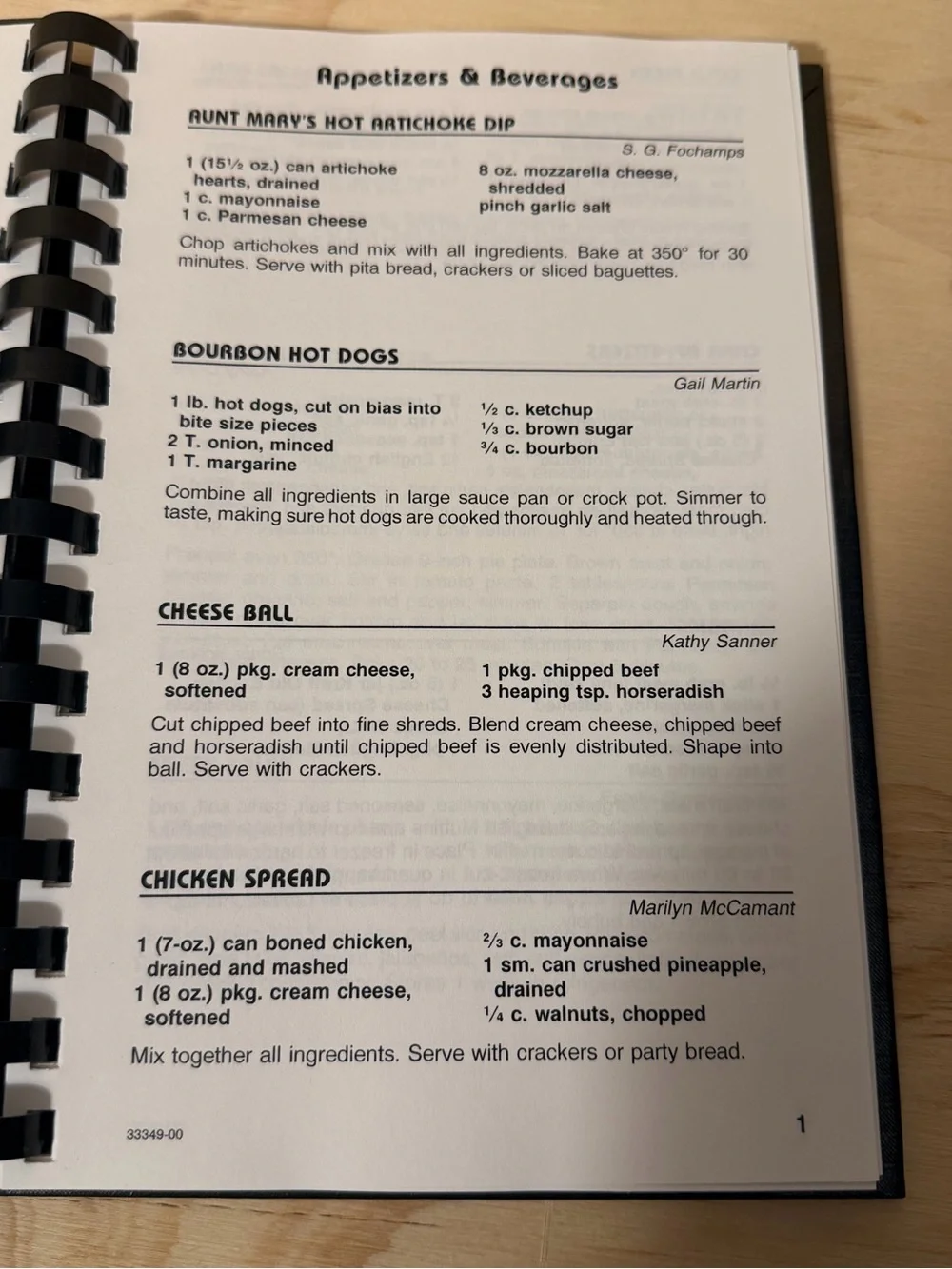 Spiral-Bound Recipe Cookbook -